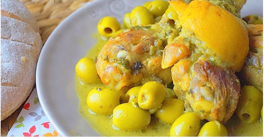 Moroccan Berber Chicken Tajine with Preserved Lemons and Olives